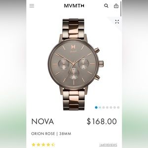 Brand New MVMT Womens Nova Watch ORION ROSE 38MM
